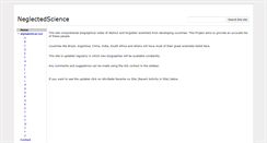 Desktop Screenshot of neglectedscience.com