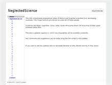 Tablet Screenshot of neglectedscience.com